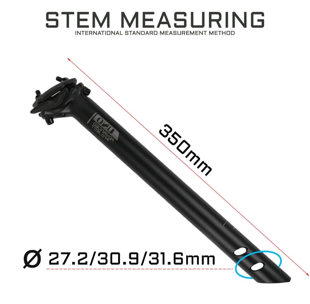 UNO SP-719 – tige de selle de vélo de route en alliage d'aluminium, Tube de siège de vtt, dimensions