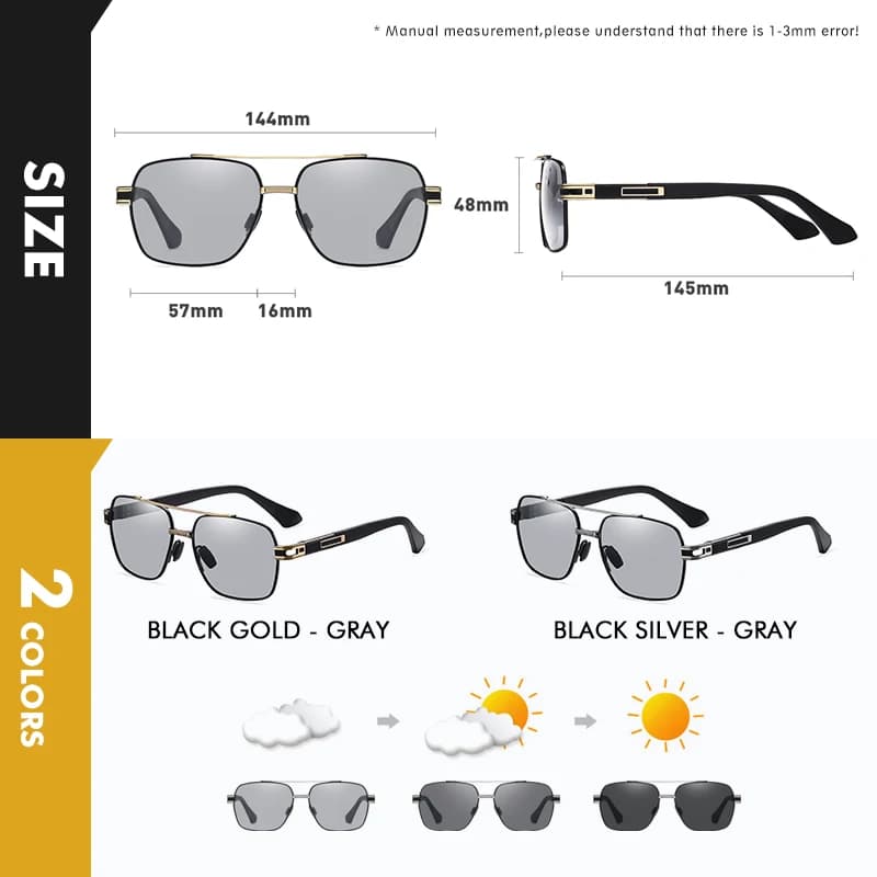CoolPandas haute qualité lunettes de soleil polarisées hommes femmes photochromique UV400 Protection