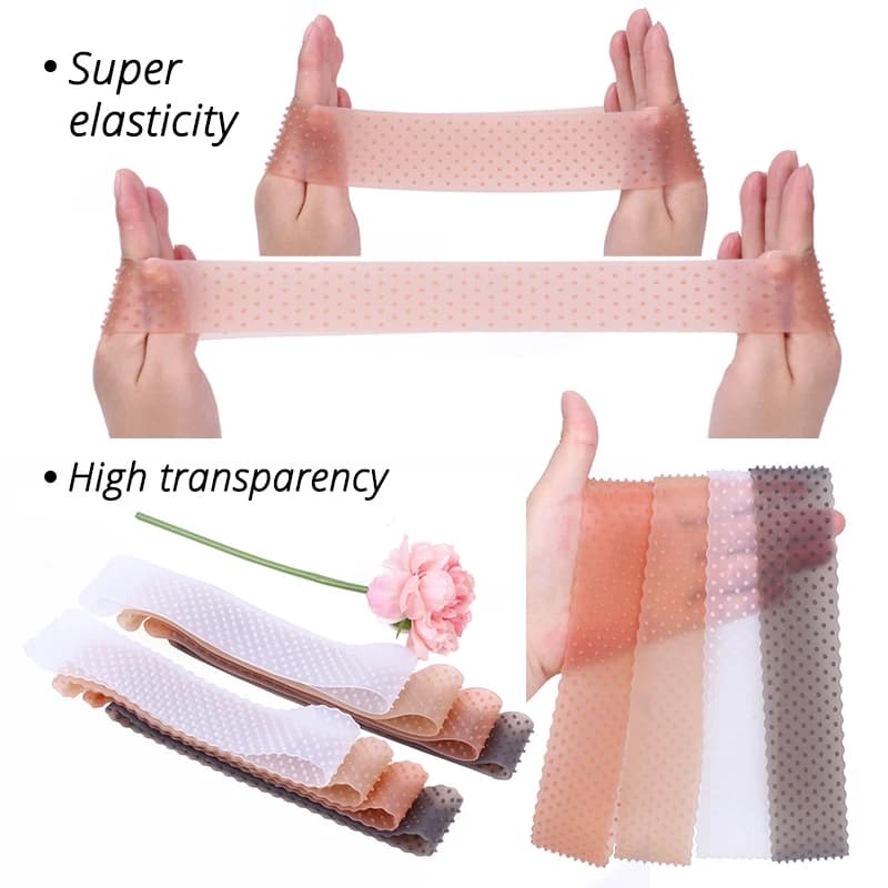 Petit bandeau en Silicone pour fixer la perruque sans colle, bandeau noir antidérapant en Silicone, 