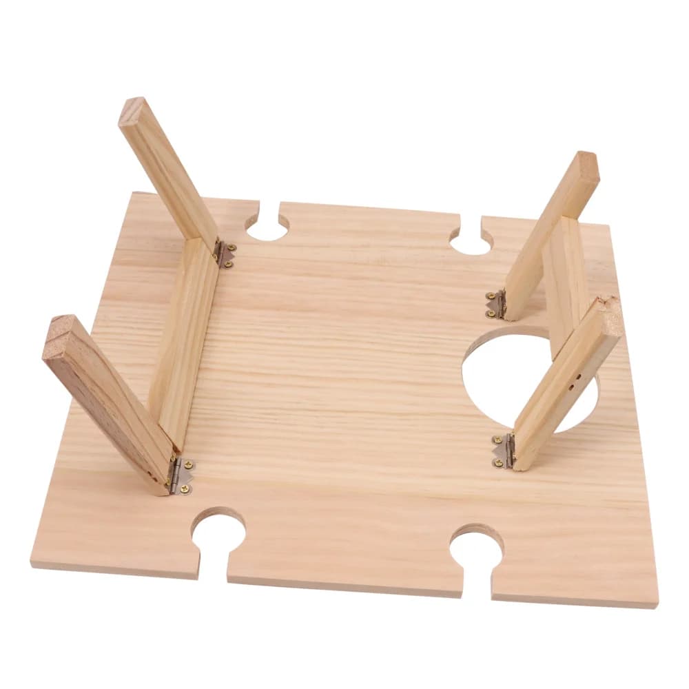 Table de pique-nique en bois pliable et Portable, petite Table de Snack avec 4 porte-verres à vin re