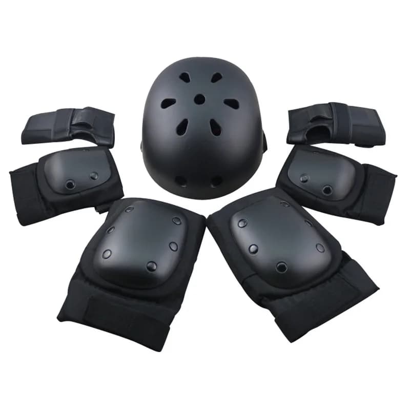 Casque professionnel à 6 patins de protection pour adultes, patins à roulettes, scooter, poignet, co
