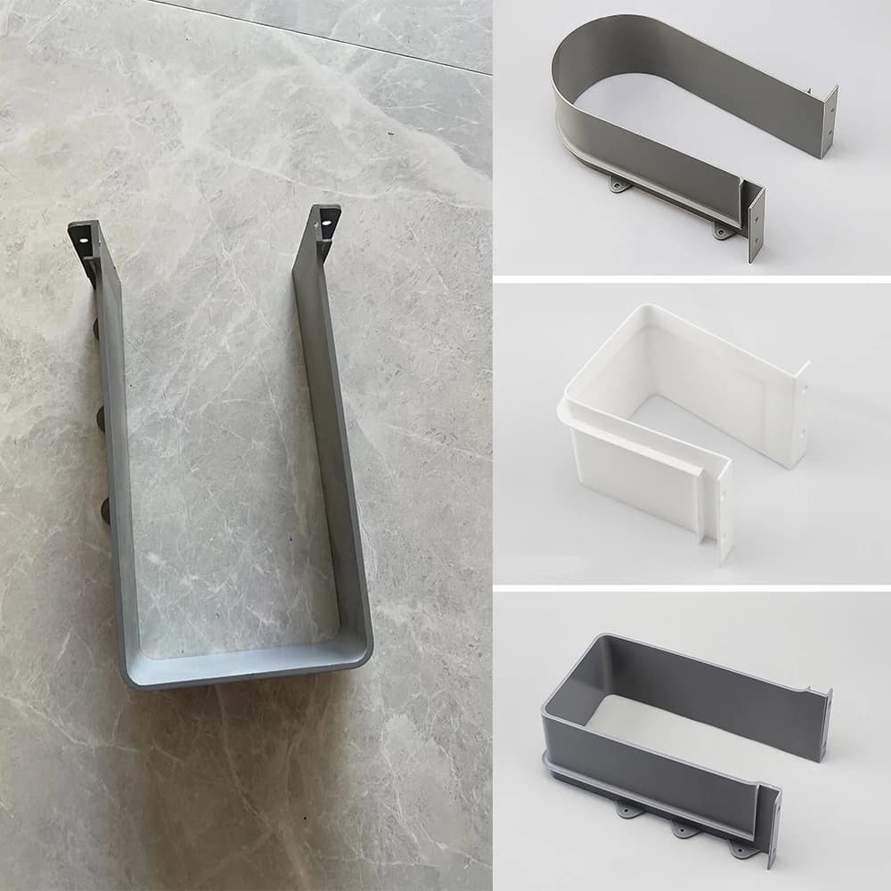 Sous évier en forme de U en plastique, couvercle de découpe en U encastré, œillet de proximité, sous