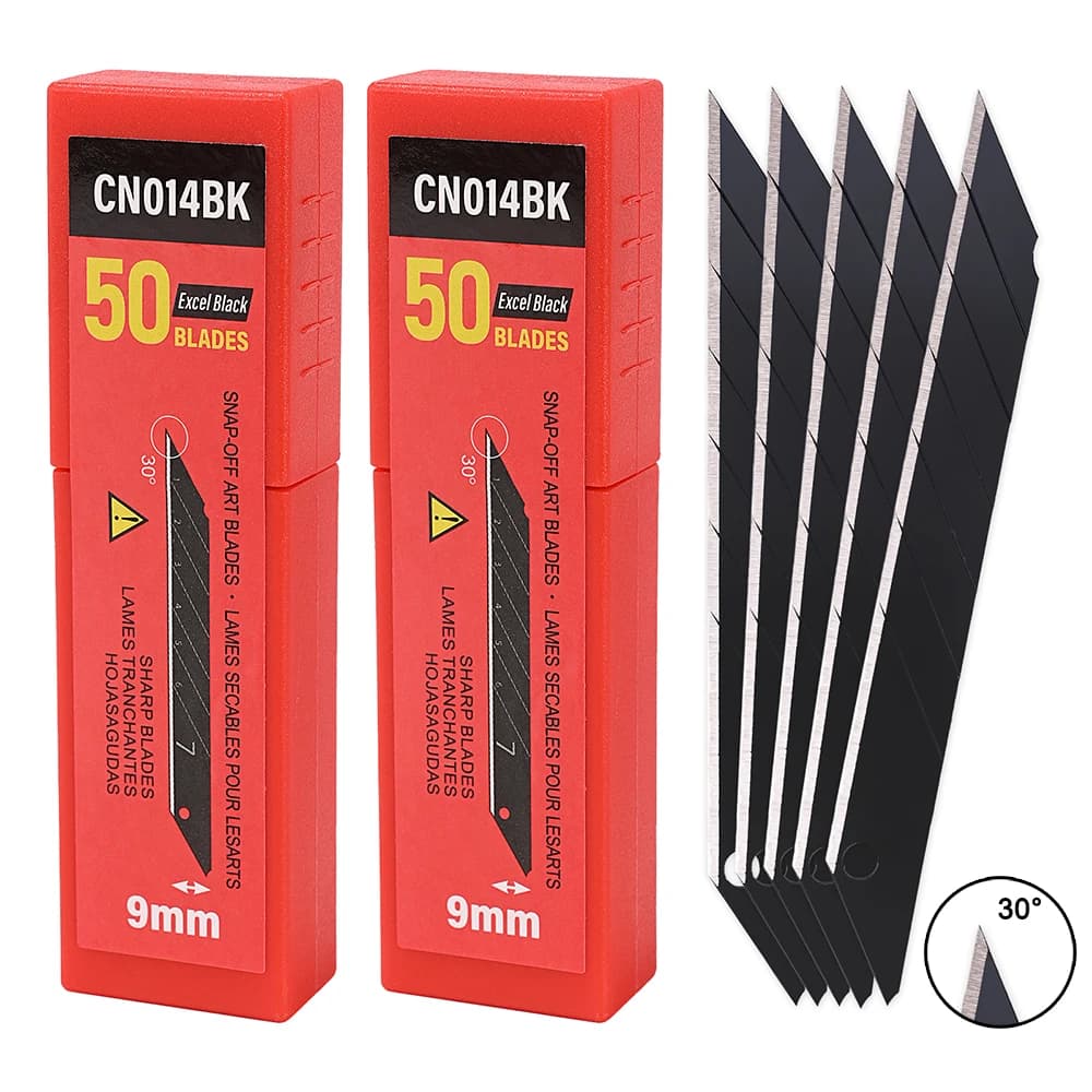 FOSHIO 30/60 degrés Snap Off lame de remplacement 9mm emballage de voiture coupe-papier vinyle coute