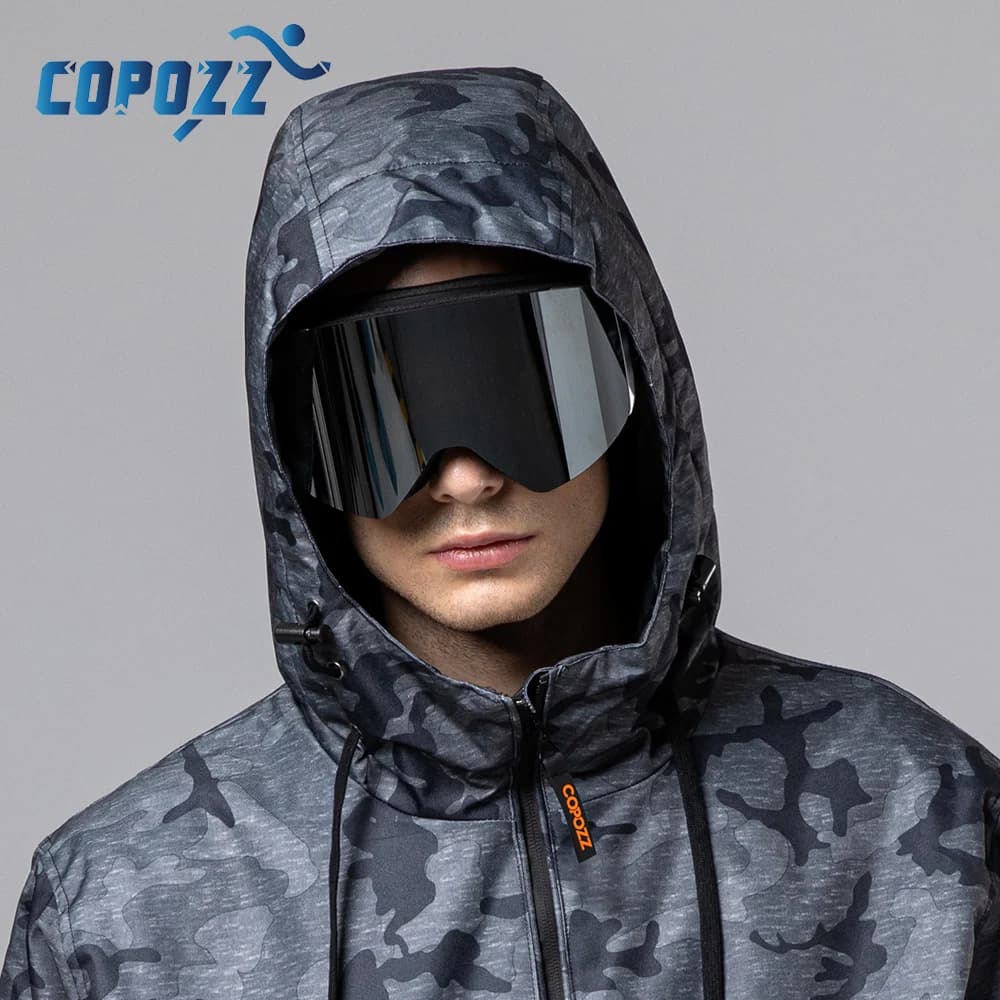 COPOZZ lunettes de Ski d'hiver professionnelles magnétiques à changement rapide Double couche Anti-b