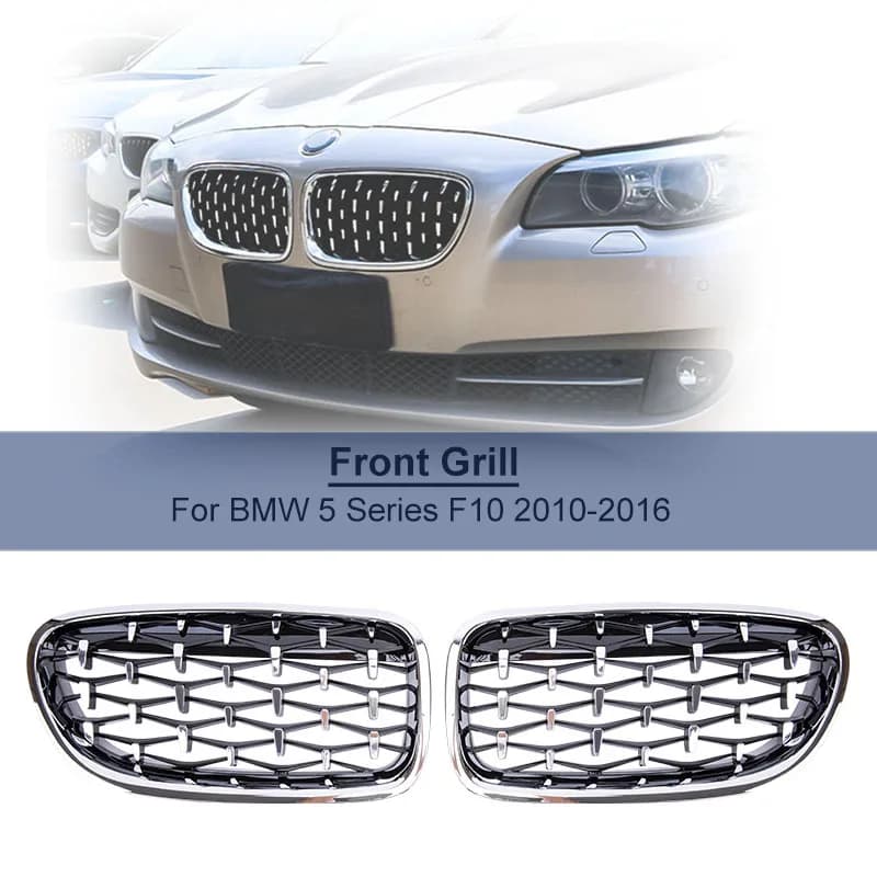 Calandre avant sport de course pour BMW Série 5 F10 F11 F18 520i 523i 528i 520d 530d 10-16, calandre
