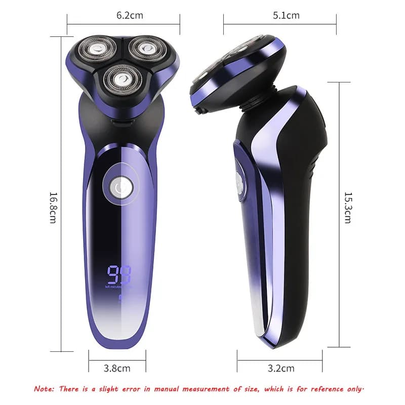 MOTAWISH rasoir électrique humide-sec double usage étanche rasoir électrique nez oreille tondeuse à 