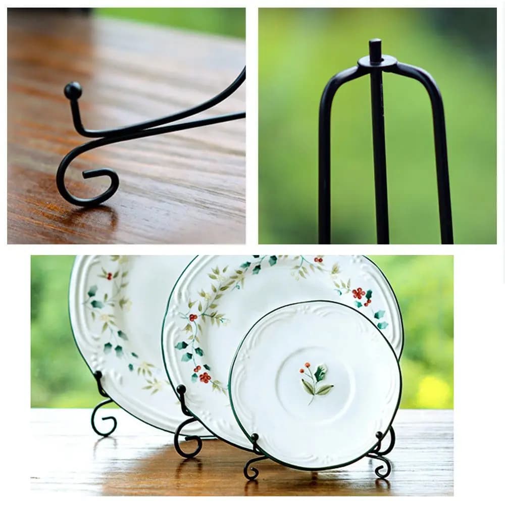 Décoration de la maison Photo socle support de livre présentoir plaque de fer noir support chevalet