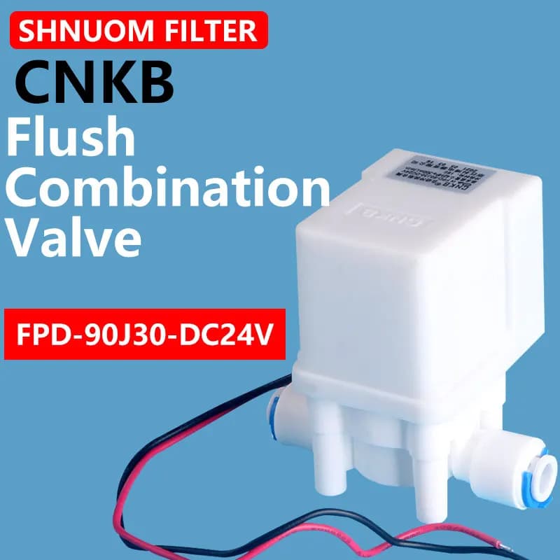 Électrovanne de purificateur d'eau CNKB DC24V RO à connexion rapide, avec limite de débit de 300cc e