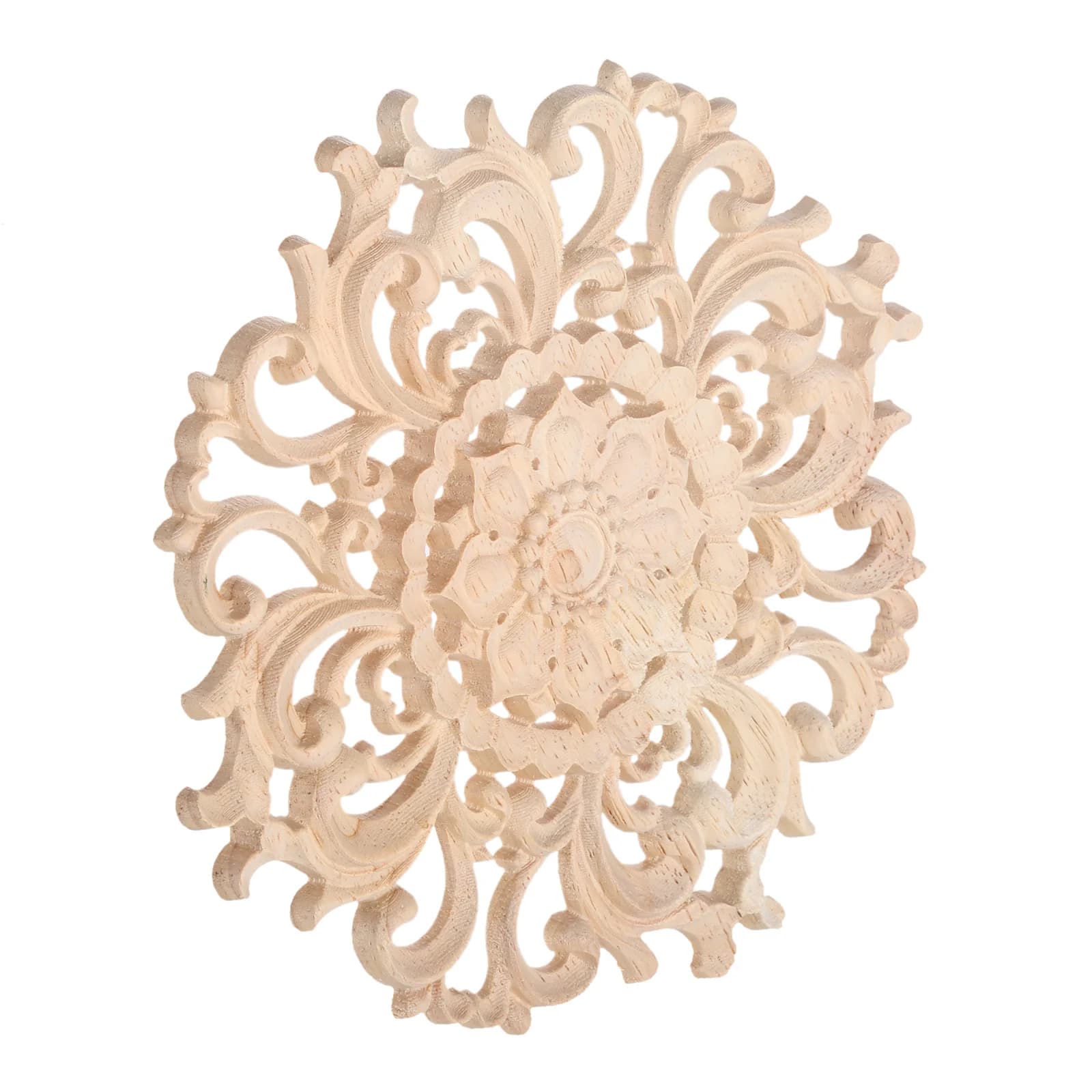 Autocollants de sculpture sur bois, disque non peint, décor de porte, mobilier symétrique, cour de S