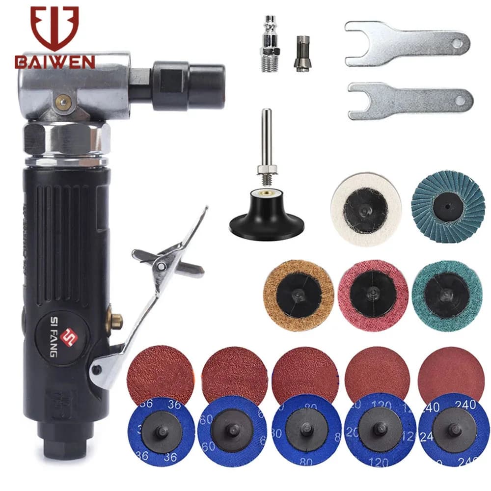 outillage pneumatiques Meuleuse d'angle à 90 degrés, outil de polissage pneumatique avec disque émer