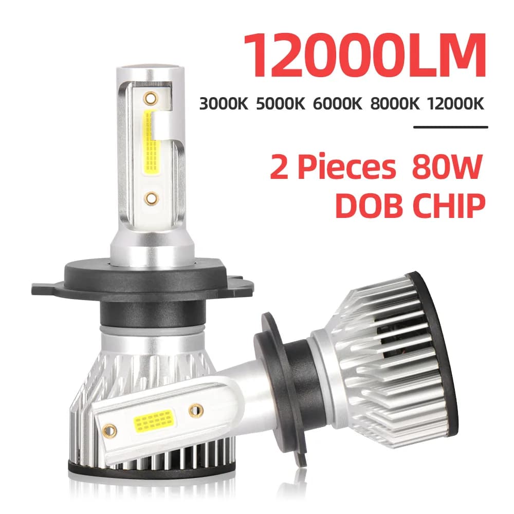 Roadsun – feux de voiture H4 LED H7 H8 H11, lampe pour phare automobile H1 H3 H13 9004 9007 9005 HB3