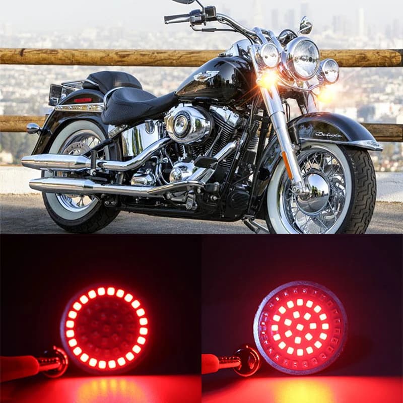 Clignotants LED pour moto, feux de stationnement, feu de freinage, feux de circulation diurne, signa