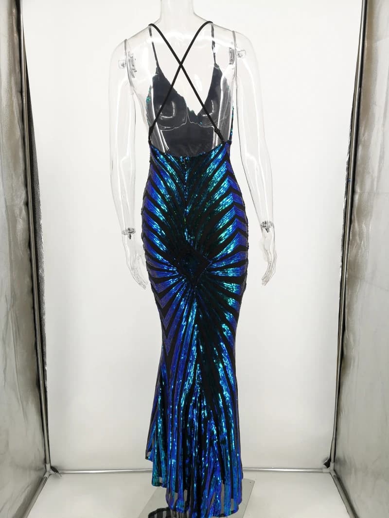 Robe longue moulante pour femmes, Sexy, noire, dorée, paillettes, maxi, vintage, tenue de soirée, bo