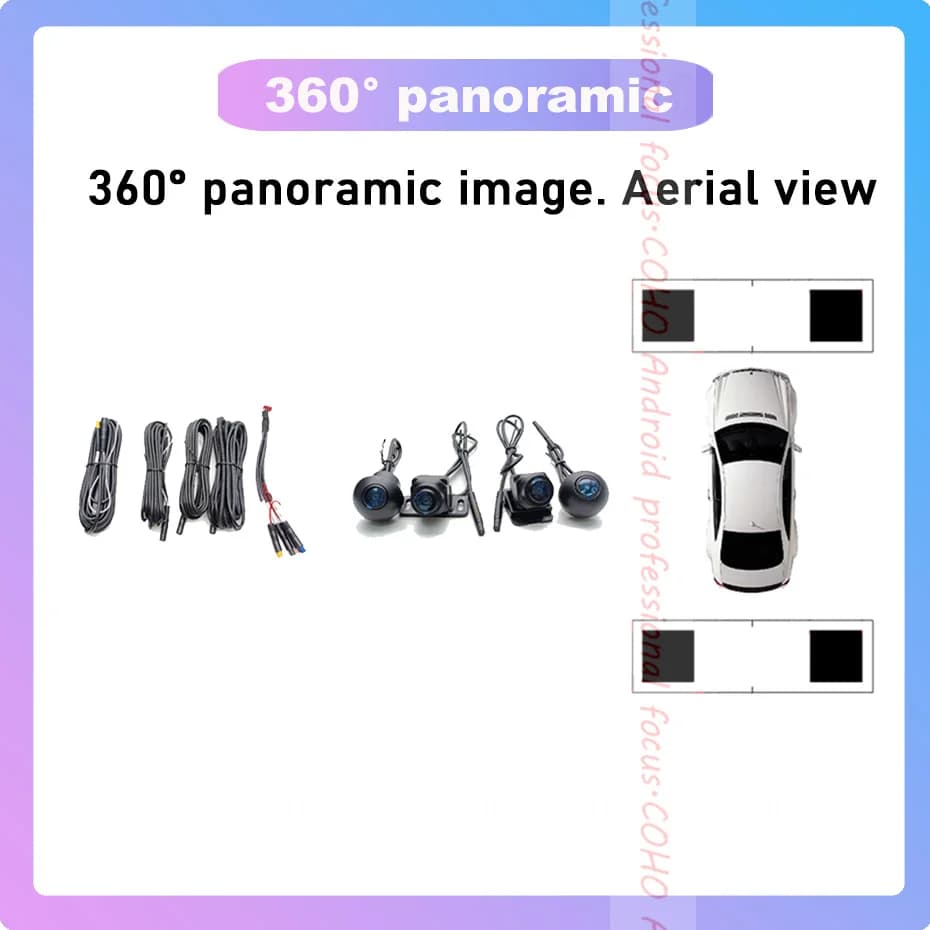 360 °   Caméra panoramique Android 4 caméras