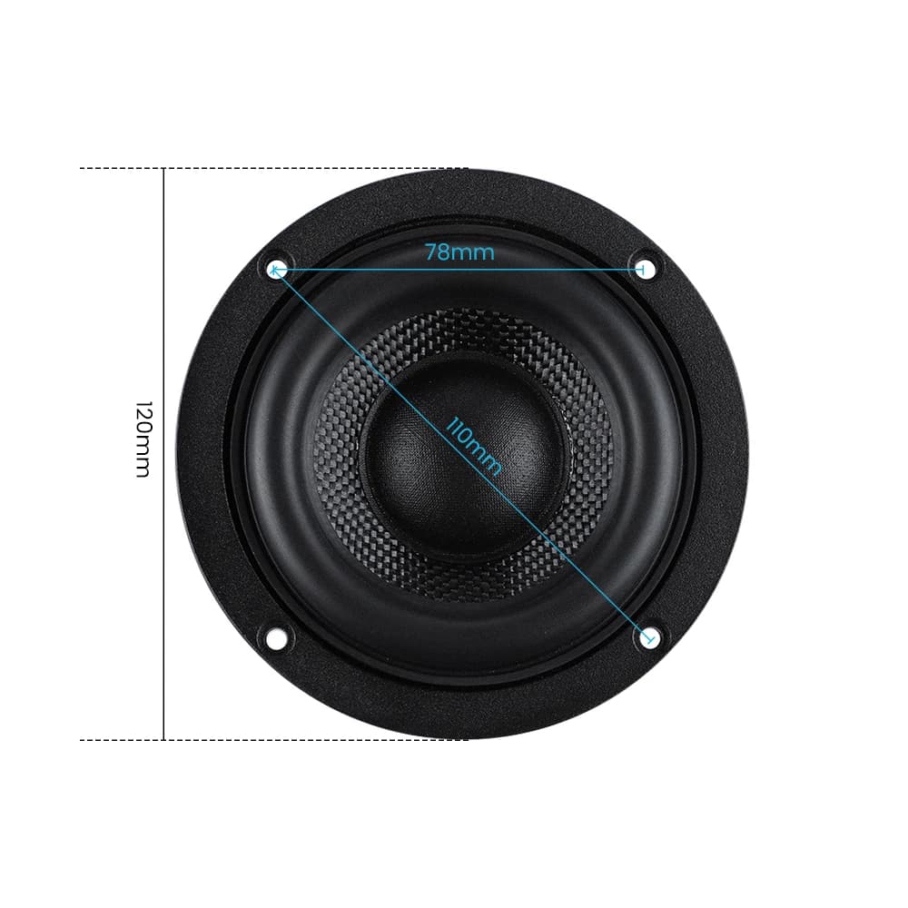 AIYIMA 1 PC 4.5 pouces caisson de basses haut-parleur Hifi 4/8 Ohm 50 W bassin en fibre de verre bas
