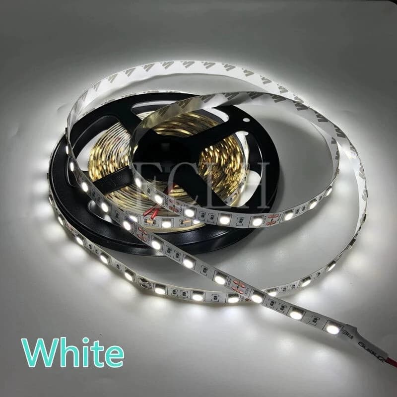 Bande lumineuse LED RGB 2835, 5M, 300 LED, DC 12V, rouge, vert, bleu, blanc chaud, blanc froid, Flex