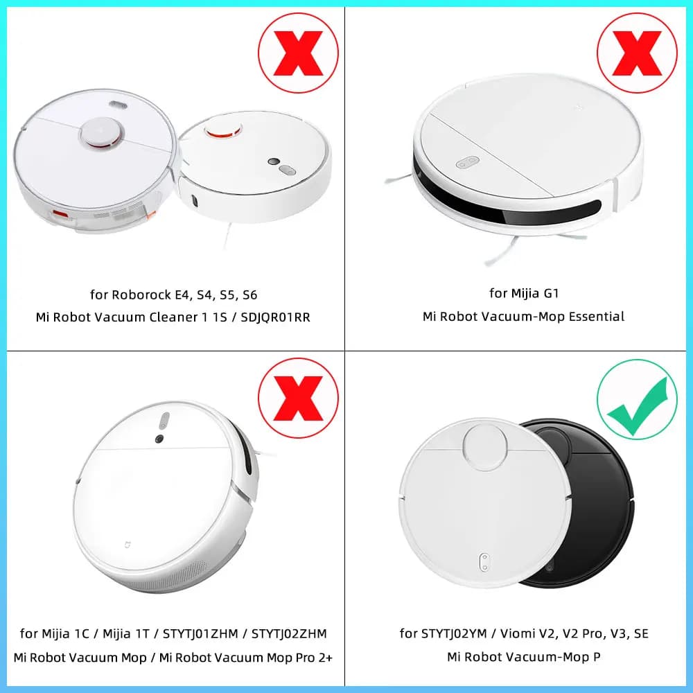 Compatible avec l'aspirateur robot Xiaomi S10 S12 T12 B106L Mi Robot Vacuum-Mop Pro / Mop p / Mop 2S