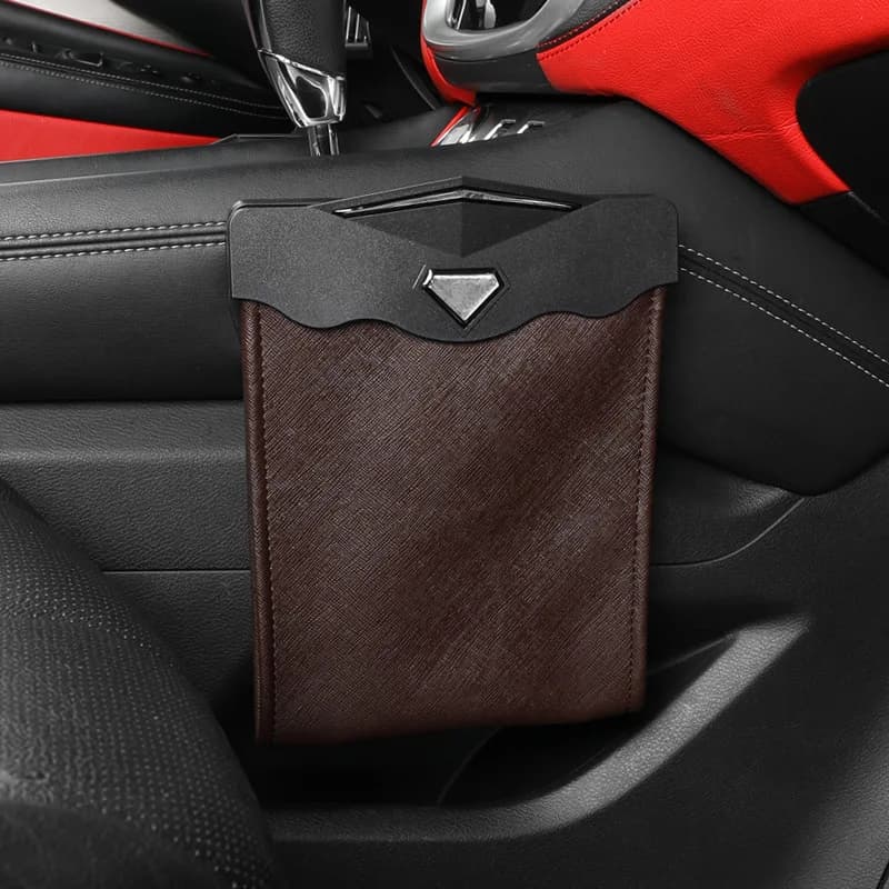 Poubelle de rangement pliable pour voiture, sac poubelle pour copilote, fournitures de rangement et 