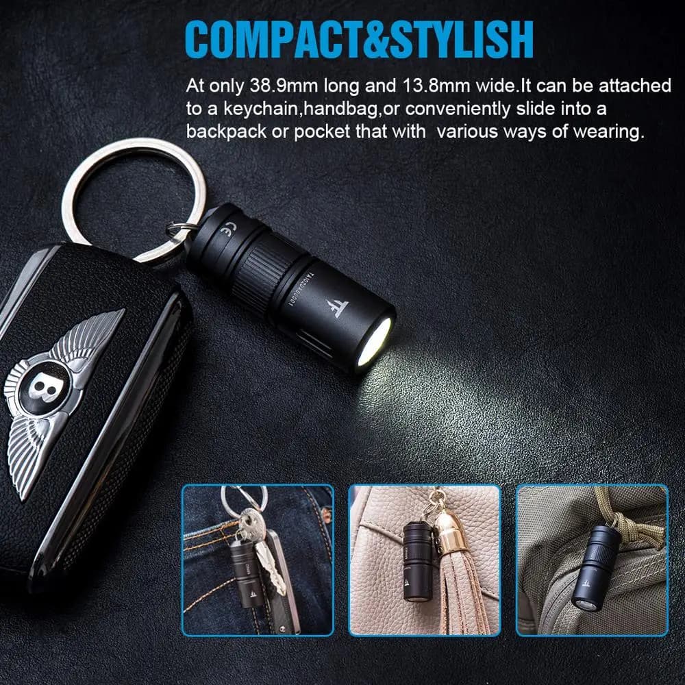 Trustfire Mini2 Mini lampe de poche LED Rechargeable porte-clés alimenté par Usb 250 Lumens lampe de