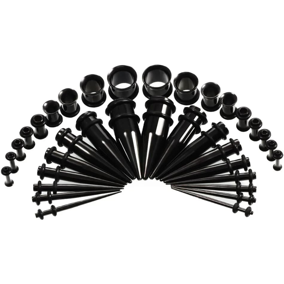 Kit d'étirement de jauges d'oreille, ensemble de piercings corporels, cônes, bouchons, oeillets, aci