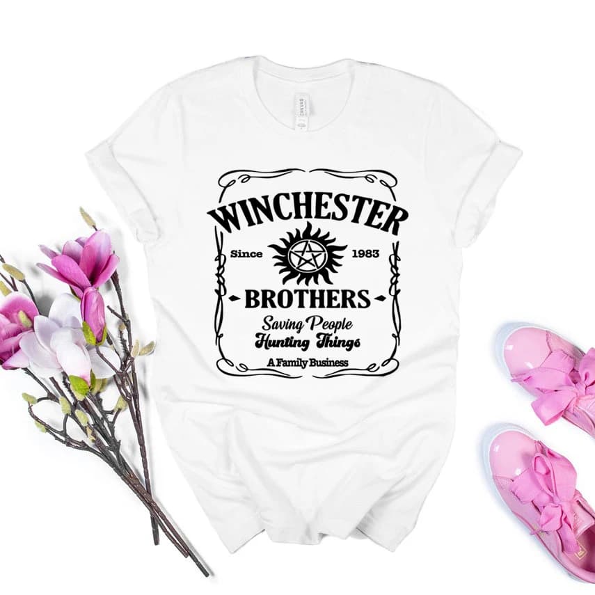 T-shirt inspiré de la série télévisée Winchester Brothers, chemise naturelle, chemises esthétiques v