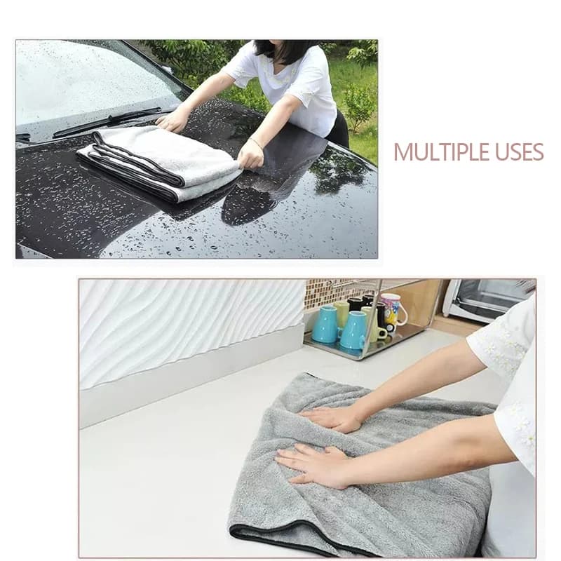Serviette de lavage de voiture en microfibre, 75x35 60x40cm, séchage rapide, nettoyage automobile, t