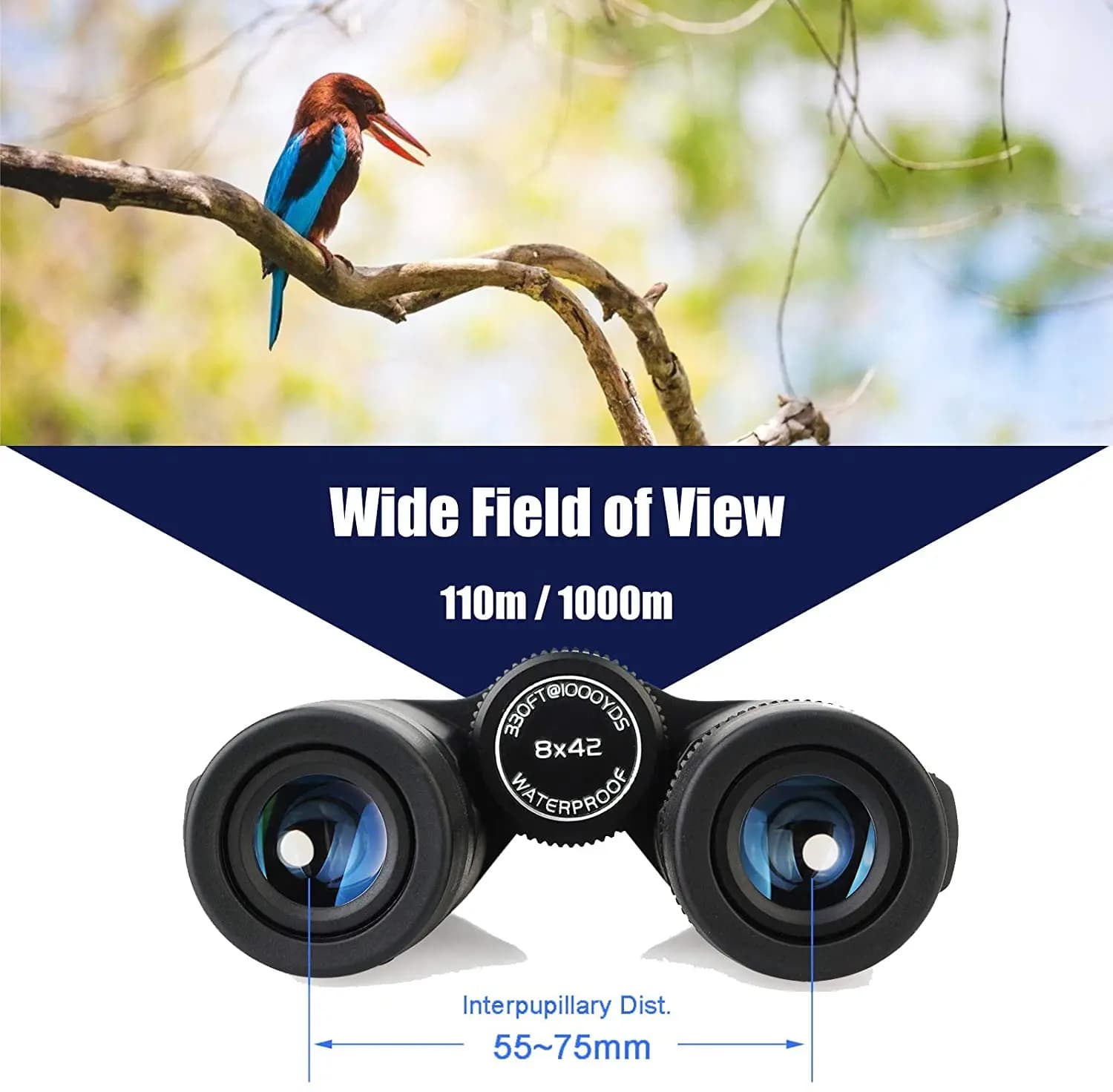 Svbony SV47 – jumelles 10x42 HD, étanches, pour l'observation des oiseaux, pour adultes, lentille FM