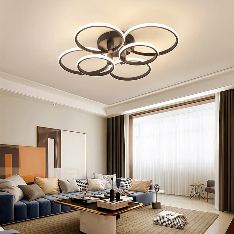 Télécommande + APP gradation plafond moderne à LEDs lumières lampe pour salon chambre AC110-220V Led