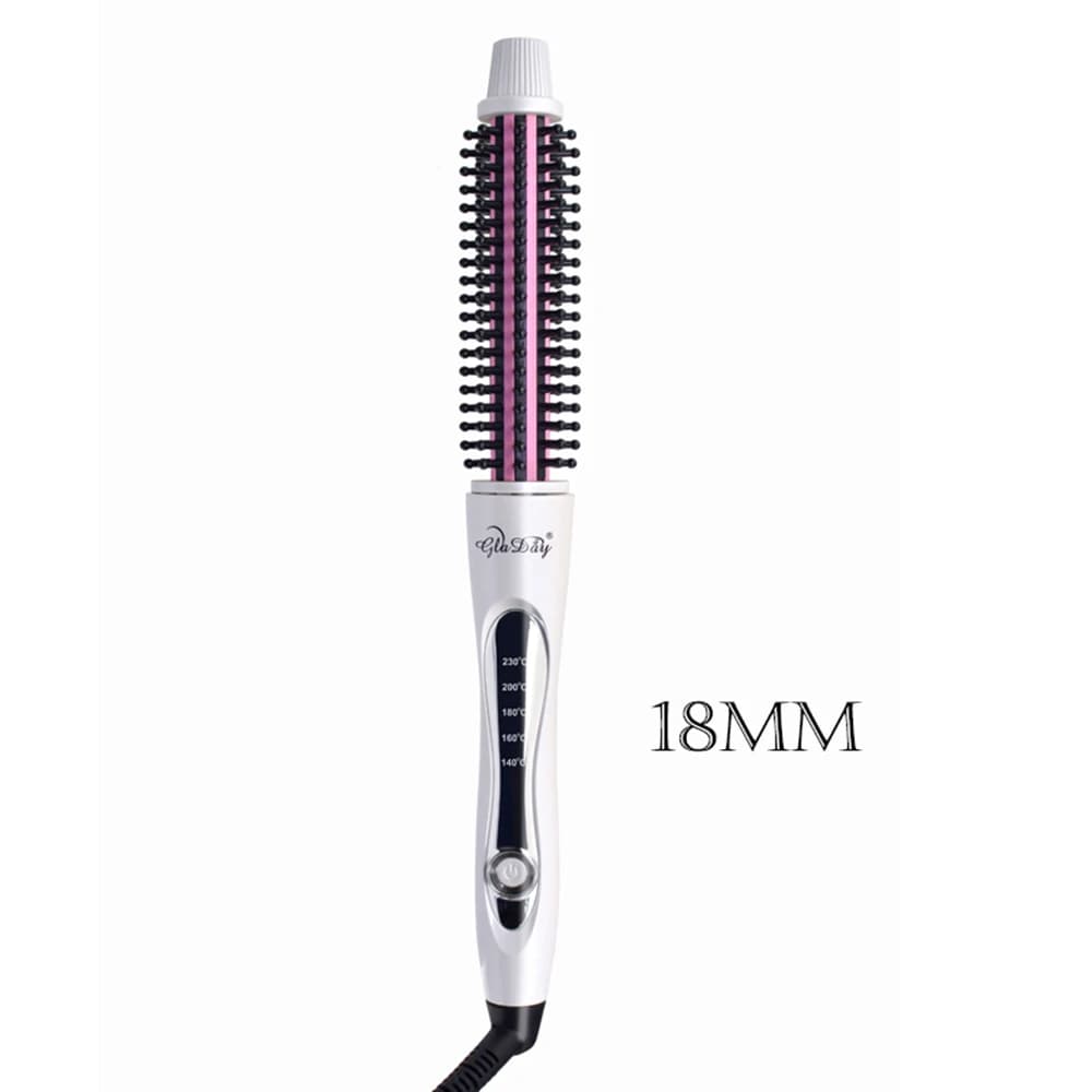 Bigoudi brosse à lisser les cheveux peigne chauffant chaud cheveux raides Styler ondulation fer à fr