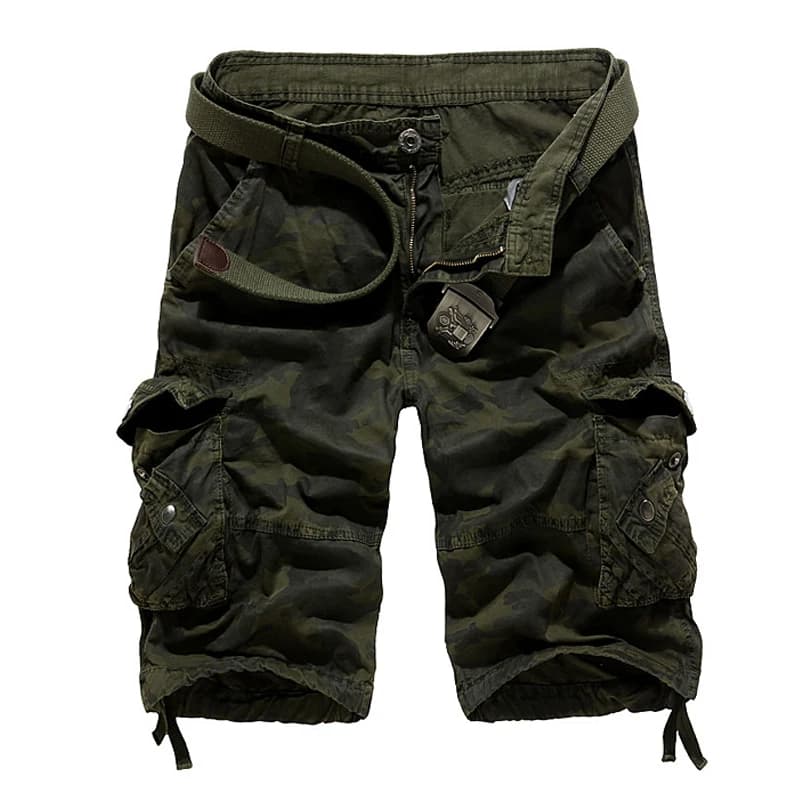 Shorts Cargo Camouflage Homme Nouvelle Collection 2026 – Coupe Ample Militaire Estivale – Taille US