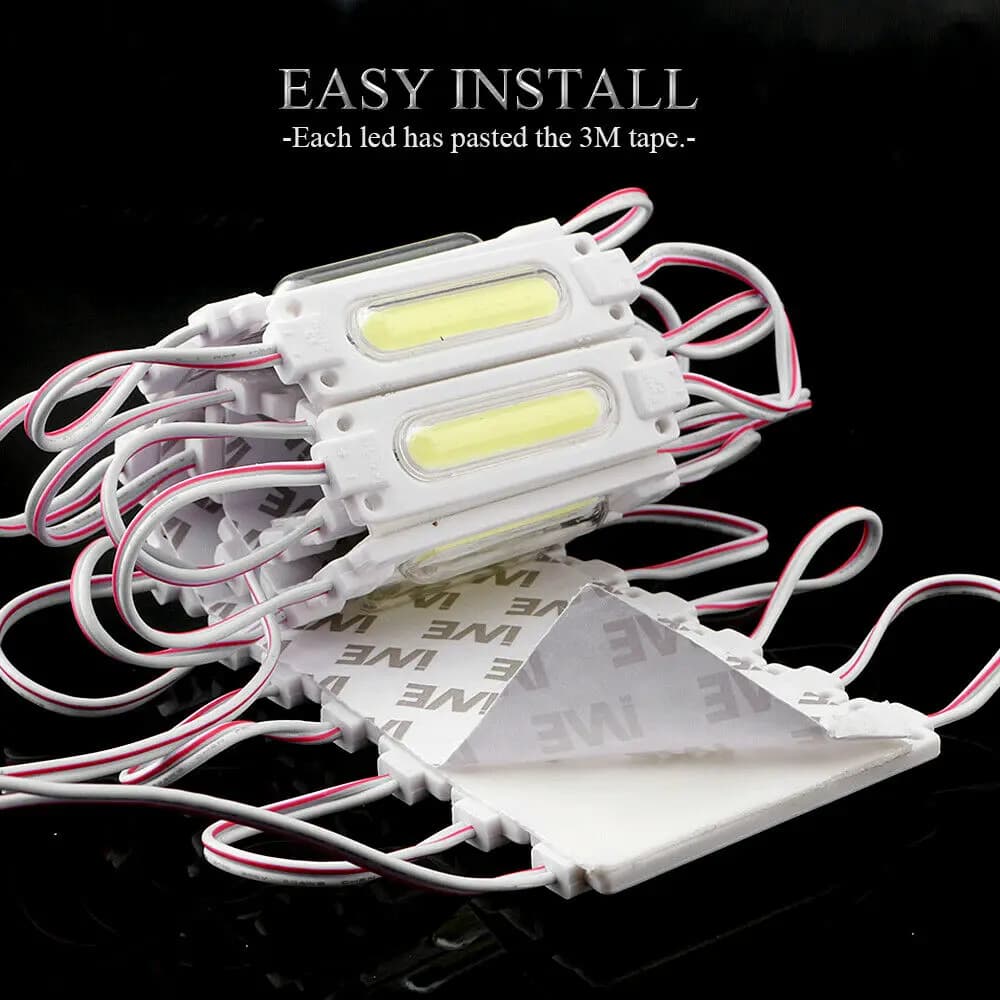 10 pcs/lot injection avec lentille COB module LED rétro-éclairage LED étanche pour signe canal lettr
