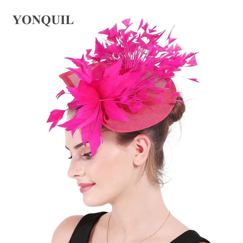 Pinces à cheveux de mariage en plumes orange pour femmes, fascinateurs, chapeau, fleur, vêtements de