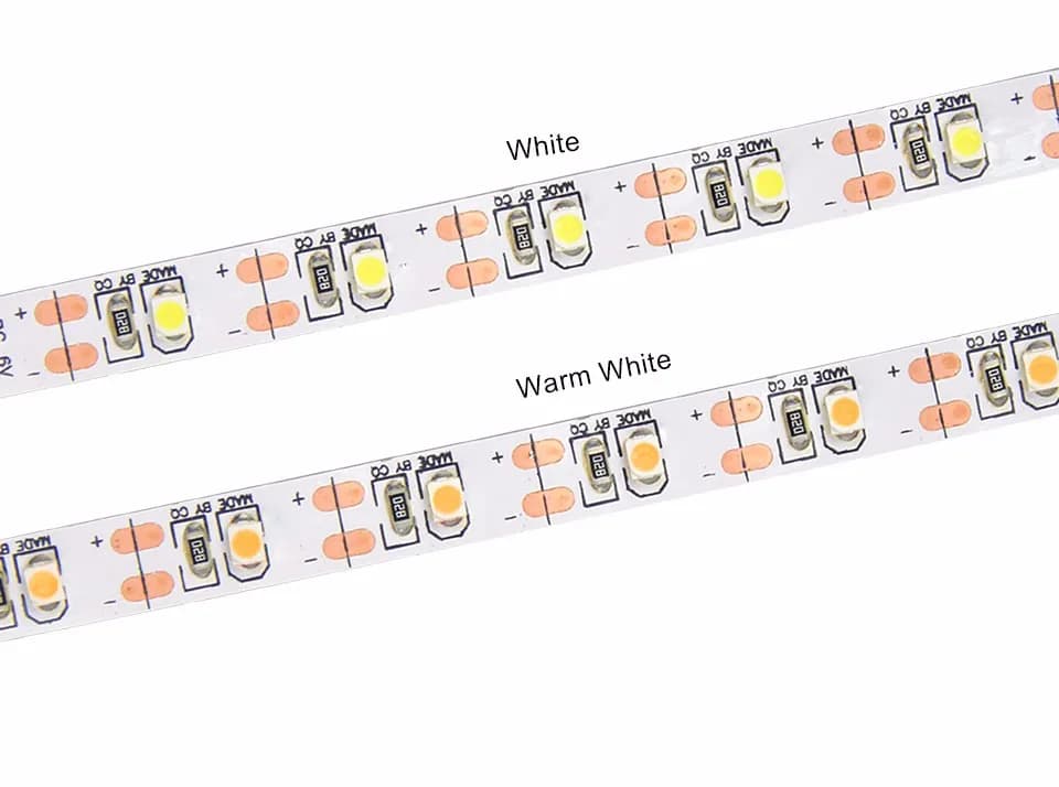 Bande lumineuse LED SMD 2835, DC 12 V, 0.5-5m, 60/120/240 LED/m, non étanche, décoration de cuisine 