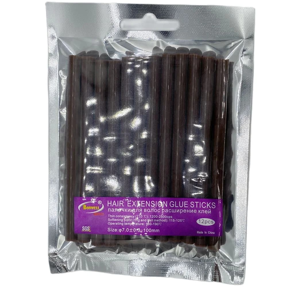 24 PCS/Lot bâtons de colle d'extension de cheveux jaunes bâton de colle thermofusible pour extension