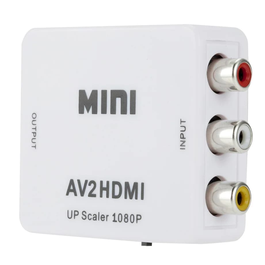 Adaptateur de détartreur HD 1080P, convertisseur vidéo Composite HDMI à RCA CVSB L/R, Mini HD2AV ver