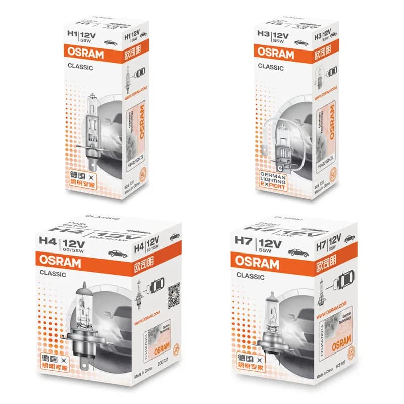 OSRAM Original H1 H4 H3 H7 12V Auto Standard lampe 3200K tête antibrouillard 55W 80W 100W voiture am