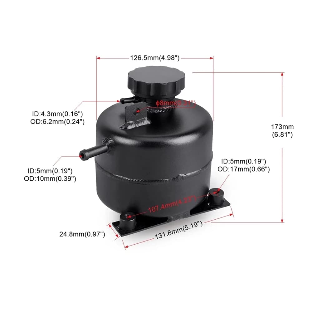 Accessoires de voiture en aluminium pour MINI Cooper S R52 R53, pour 02-08, réservoir d'eau avec bou