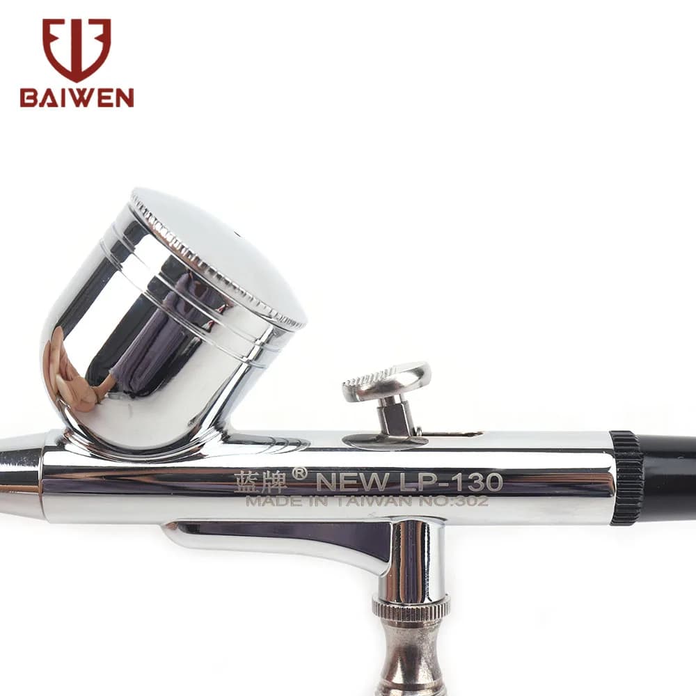 Aérographe à double Action avec jeu de buses 0.2mm 0.3mm 0.5mm, pistolet d'alimentation par gravité,