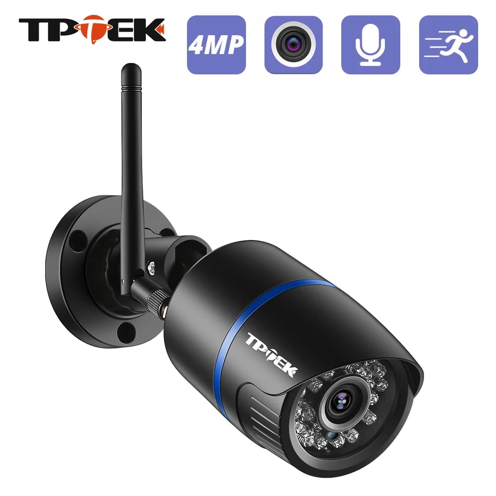 Caméra IP 4MP WiFi caméra de sécurité extérieure 1080P Wi Fi Surveillance vidéo sans fil filaire Wi-
