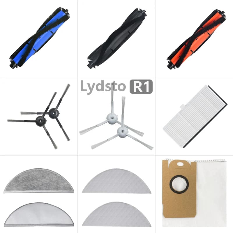 Pièces de rechange pour aspirateur Robot Lydsto R1, brosse latérale/principal, filtres HEPA, sac à p