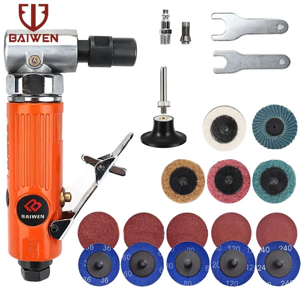 outillage pneumatiques Meuleuse d'angle à 90 degrés, outil de polissage pneumatique avec disque émer