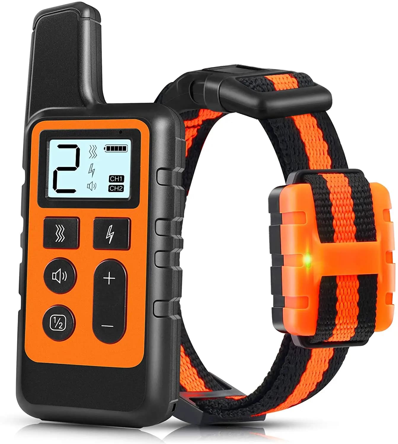 Collier de dressage pour chien colliers de choc rechargeables imperméables pour chien avec bip d'ent