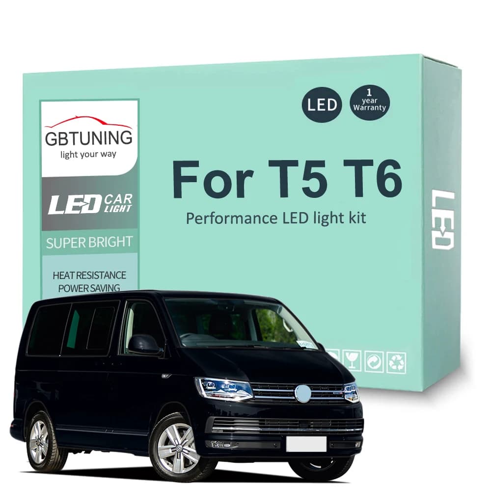 Kit d'ampoules LED pour l'intérieur de la voiture, lampe Canbus pour Volkswagen, VW Multivan, Carave