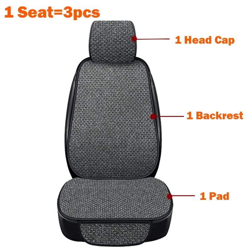 Housse de Protection pour siège de voiture en lin, coussin avant et arrière, tapis de Protection pou