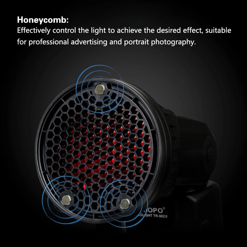 Mcoplus – diffuseur de Flash en nid d'abeille, réflecteur de rebond avec filtre de bande de Gel magn