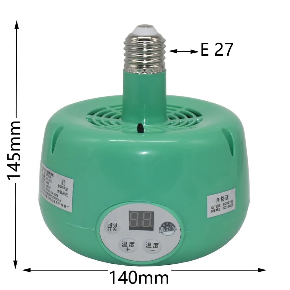 Lampe chauffante thermostatique jetable pour animaux de compagnie, lumière chaude, contrôleur de tem