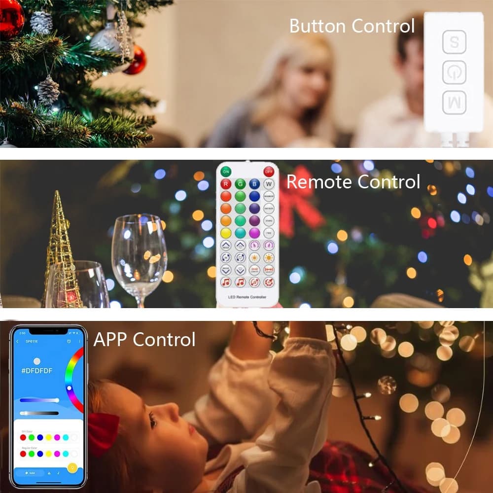USB/DC WS2812B WS2811 Bluetooth musique LED contrôleur de bande SP611E IR38 touches application à di
