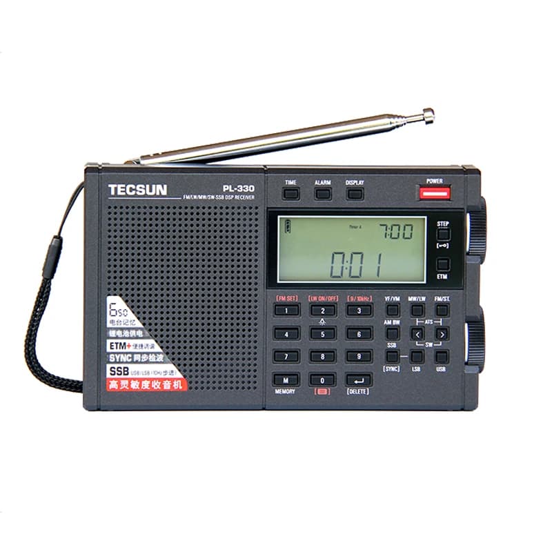 Tecsun PL-330 FM/MW/SW/LW SSB DSP Radio pleine bande récepteurs Radio portables multifonctionnels Ra