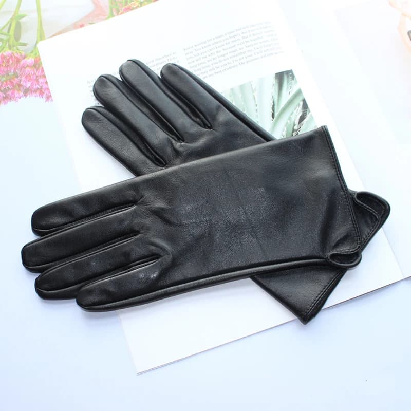 Nouveaux gants en cuir pour femmes, écran tactile en peau de mouton, sans doublure, fins, à la mode,