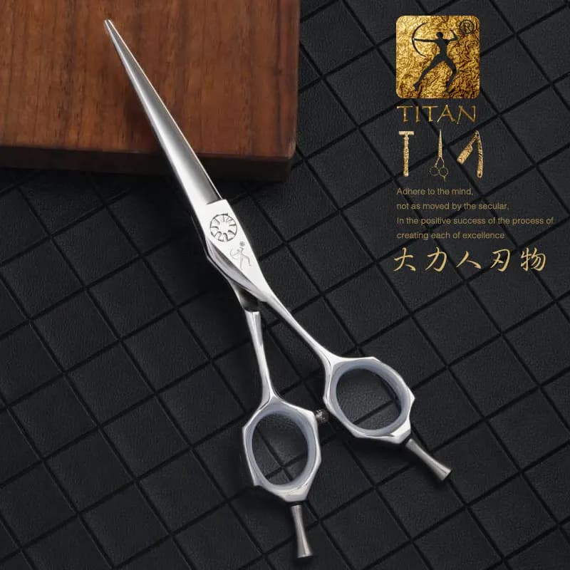 Titan-Ciseaux de cheveux professionnels tranchants faits à la main en acier inoxydable, salon de coi